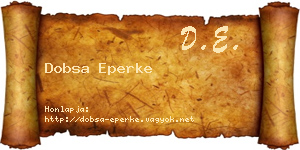 Dobsa Eperke névjegykártya